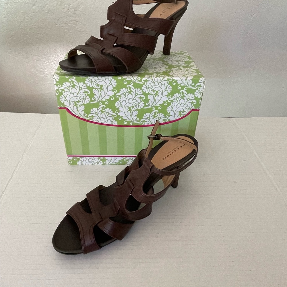 Kenneth Cole Dark Brown Strappy Heels